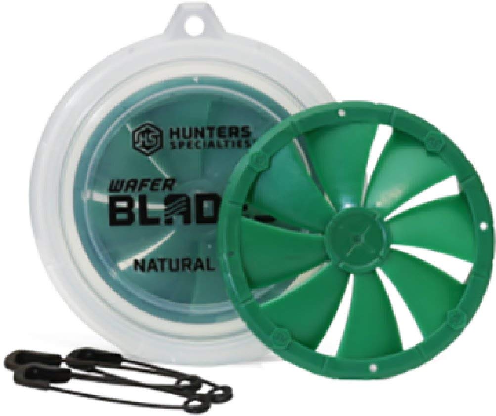 Hunters Specialties pine wafer blades in green maximize scent dispersal when attached to clothing or hung from branch