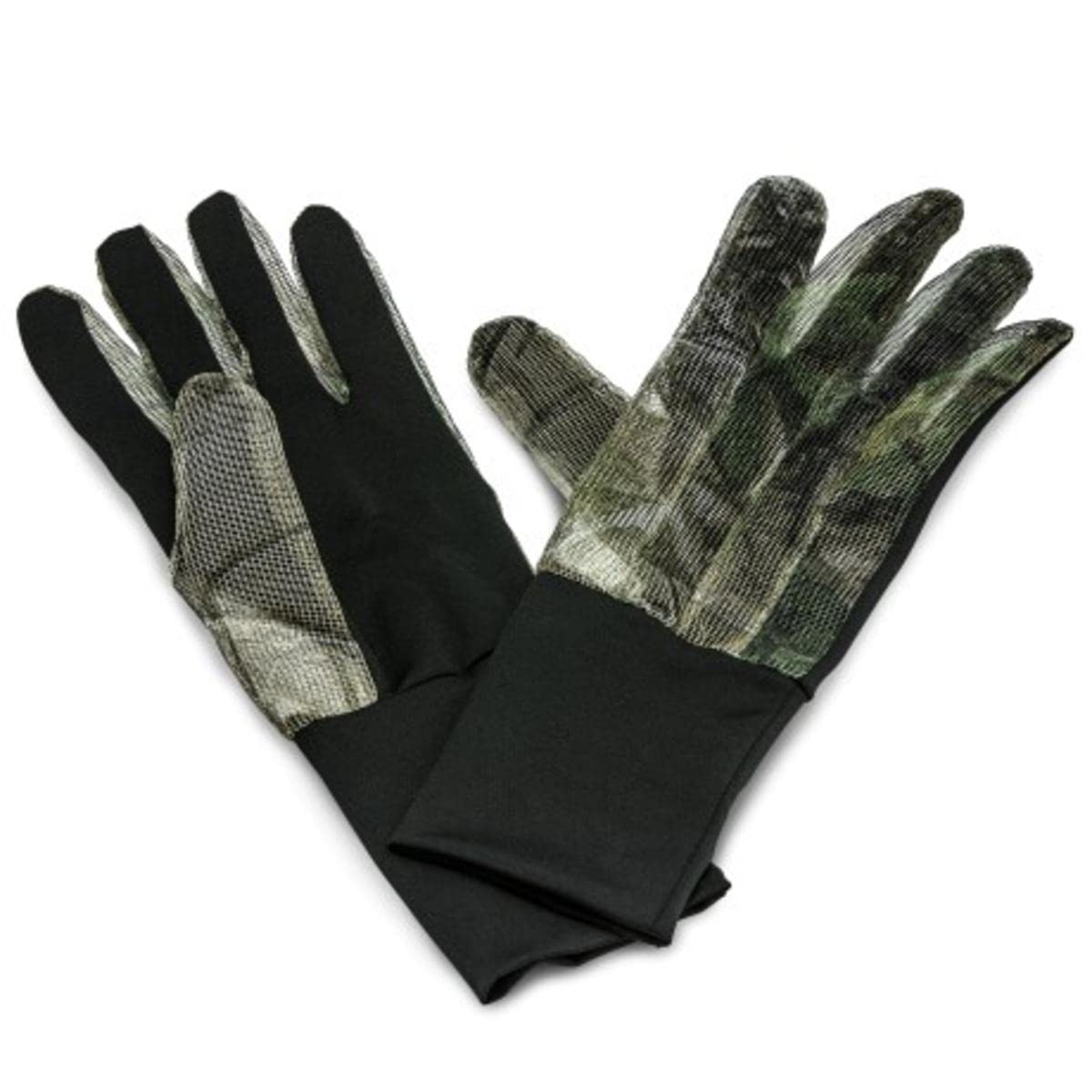 Hunters Specialties net gloves in Realtree Edge camo, breathable and quiet for warm-weather hunts