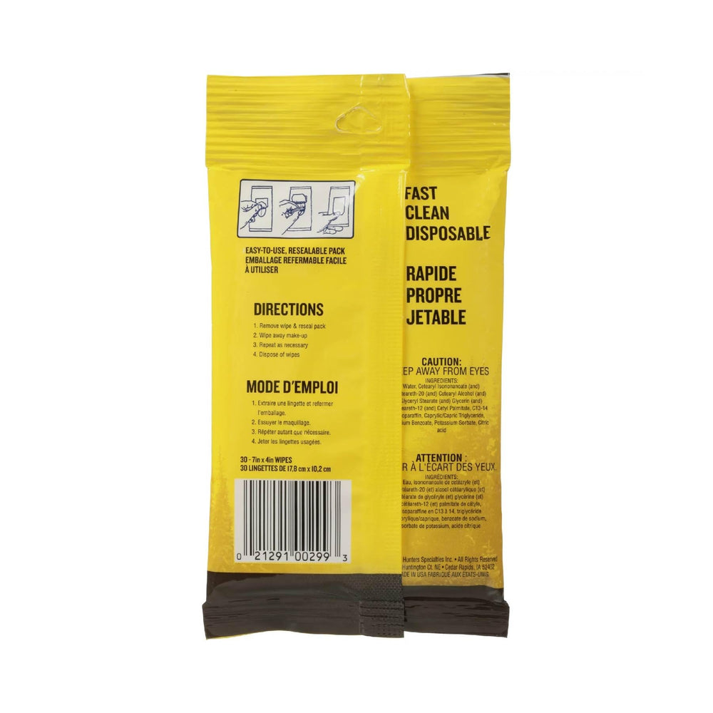 Hunters Specialties pocket-size wipes for on-the-go cleansing during outdoor hunts.
