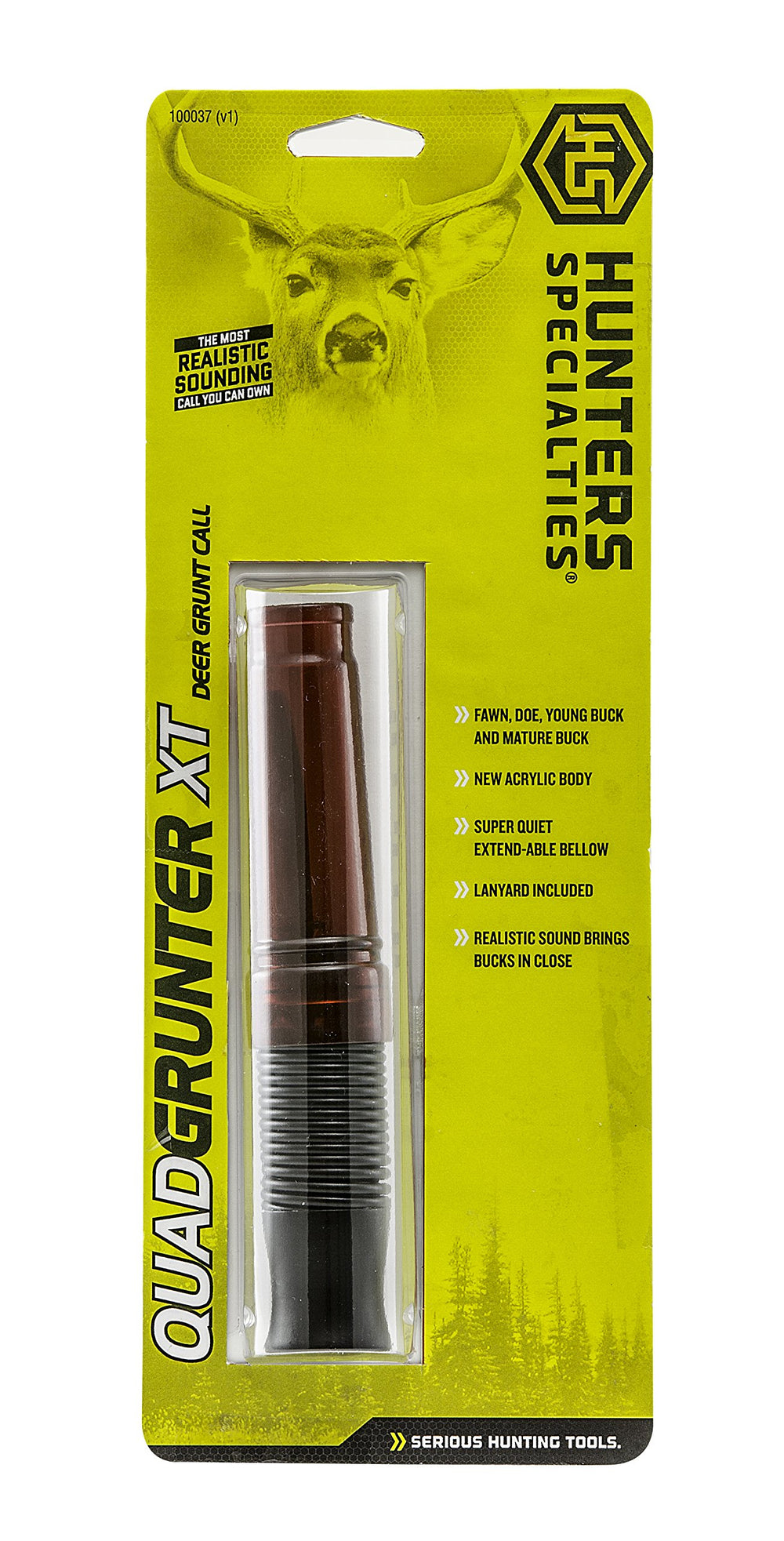 Hunters Specialties Quadgrunter XT adjustable o-ring enables versatile tones for deer calls