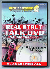 Hunters Specialties Real Strut Talk DVD/CD Combo cover demonstrates turkey vocalizations for field practice.