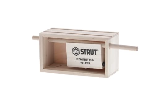 Hunters Specialties Strut Push Button Yelper close-up showing soft clucks and purrs sounds.