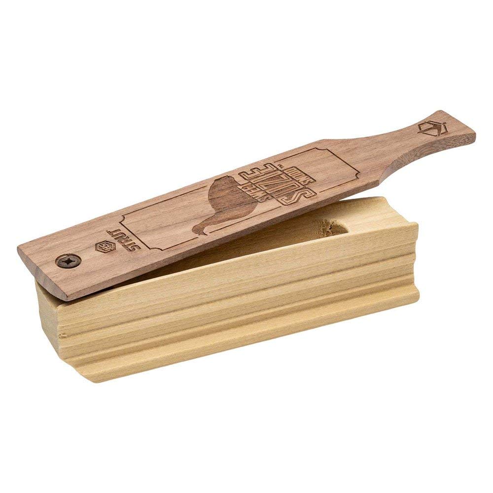 Hunters Specialties Strut Suzie Snood Box Call highlighting compact pocket design for quick turkey calls.