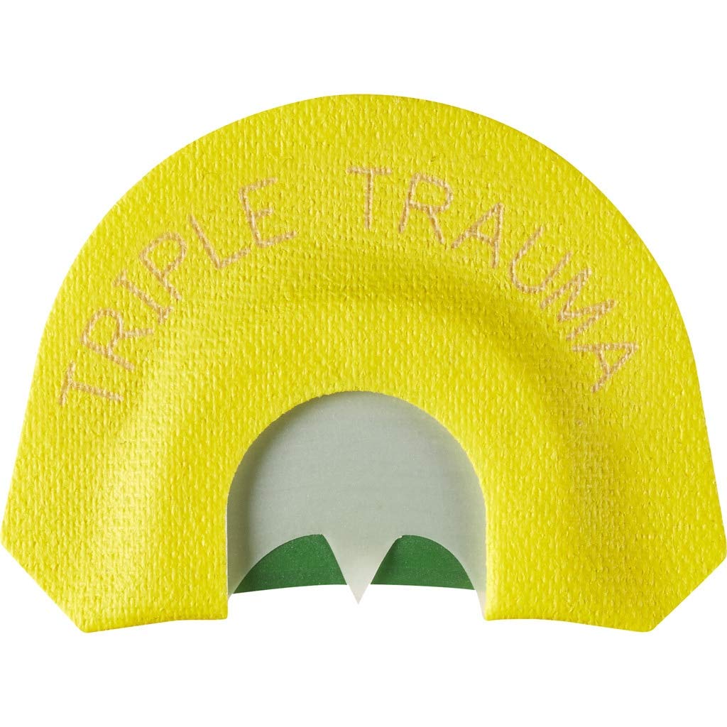Hunters Specialties Strut Triple Trauma diaphragm close-up displaying three ultra-thin reeds for raspy turkey calls