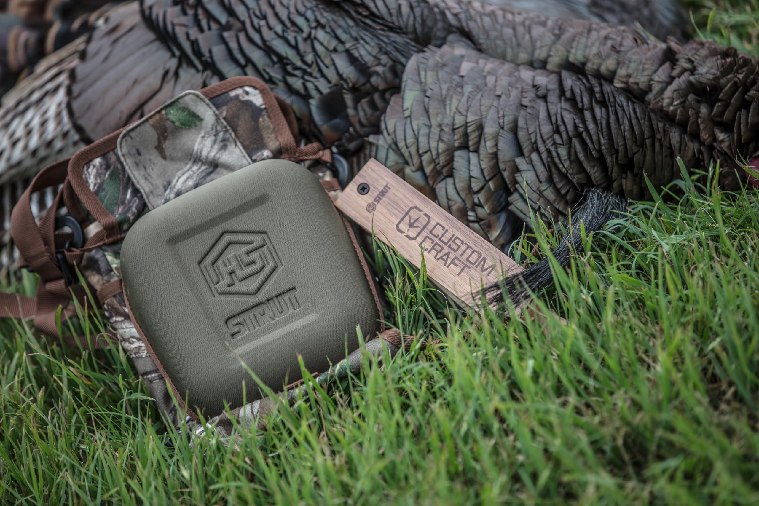 Hunters Specialties chest pack stitching texture highlighting rugged construction