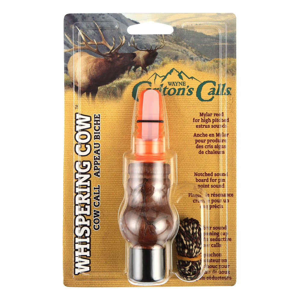 Hunters Specialties Whispering Cow Call textured-elk-antler design adds rugged aesthetic.