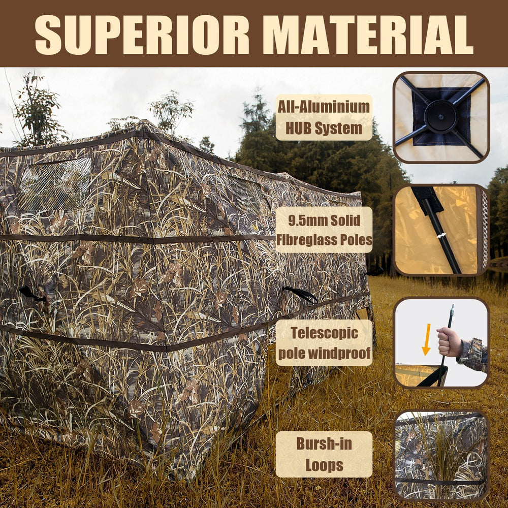 Hunthor duck blind dog doors with silent track ease pets during hunts.