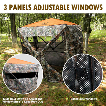 Hunthor hunting blind carry bag enables quick transport and setup.