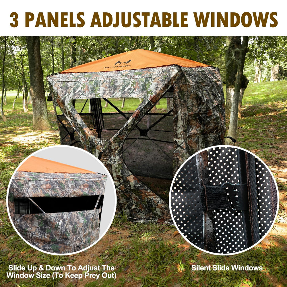 Hunthor hunting blind carry bag enables quick transport and setup.
