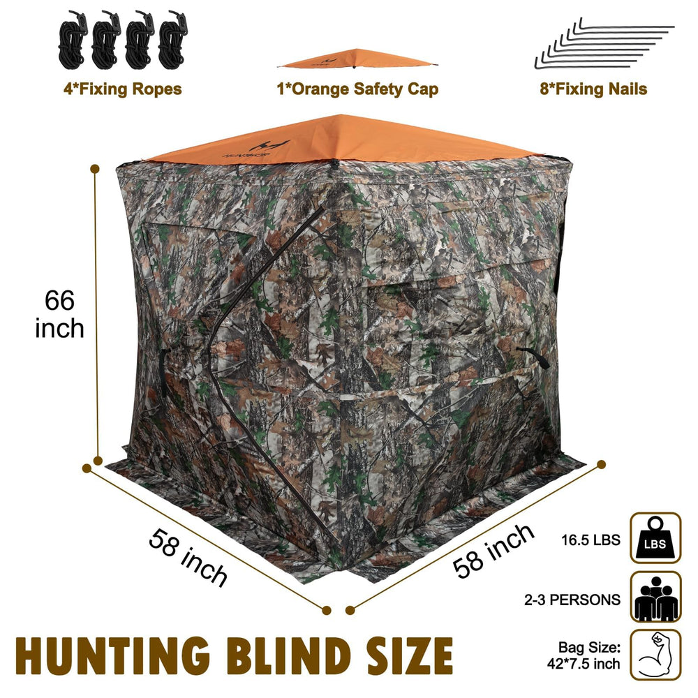Hunthor hunting blind deer turkey hunt location showcases rugged field use.