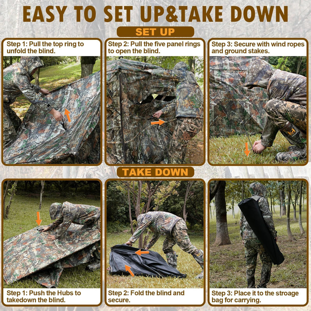 Hunthor hunting blind silent windows adjustable openings for flexible concealment