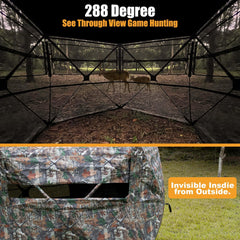 Hunthor hunting blind silent zipper windows reduce noise for stealth hunting