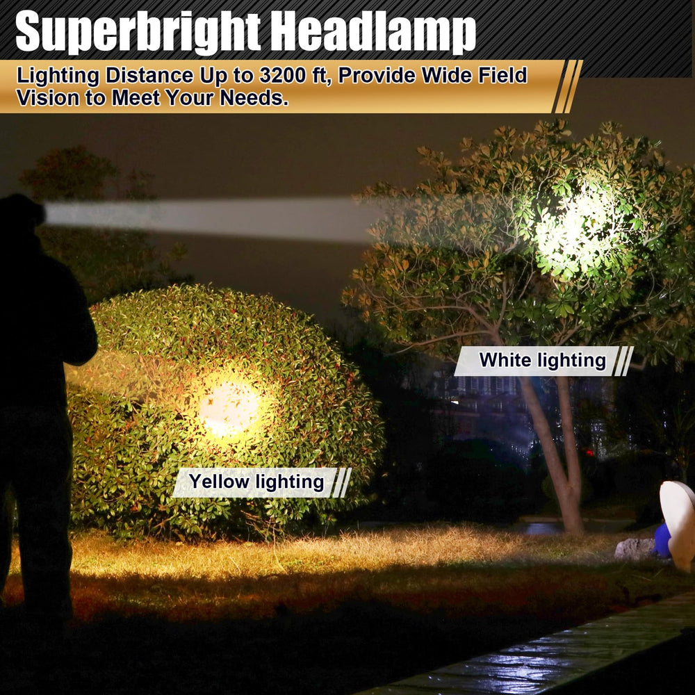 Hunting Friends LED high-lumen headlamp supports bright visibility for camping and hunting.