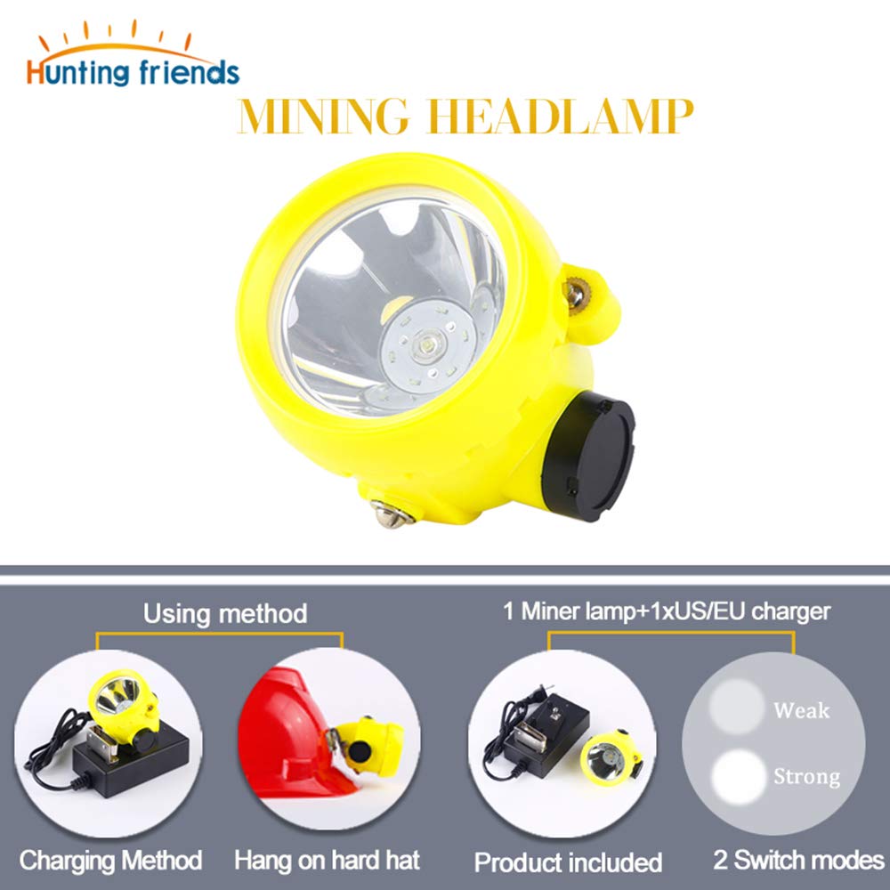 Hunting friends main plus six LED headlamp beams enhance visibility in low light.