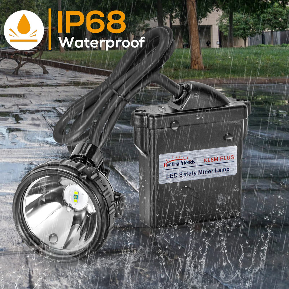 Hunting Friends mining headlamp explosion-proof-ip68 highlights rugged reliability in harsh environments.