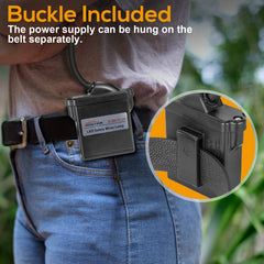 Hunting Friends mining headlamp waist-pack design reduces head weight for long shifts.