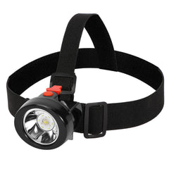 Hunting Friends rechargeable LED cap mining lamp front view shows compact hard-hat lighting