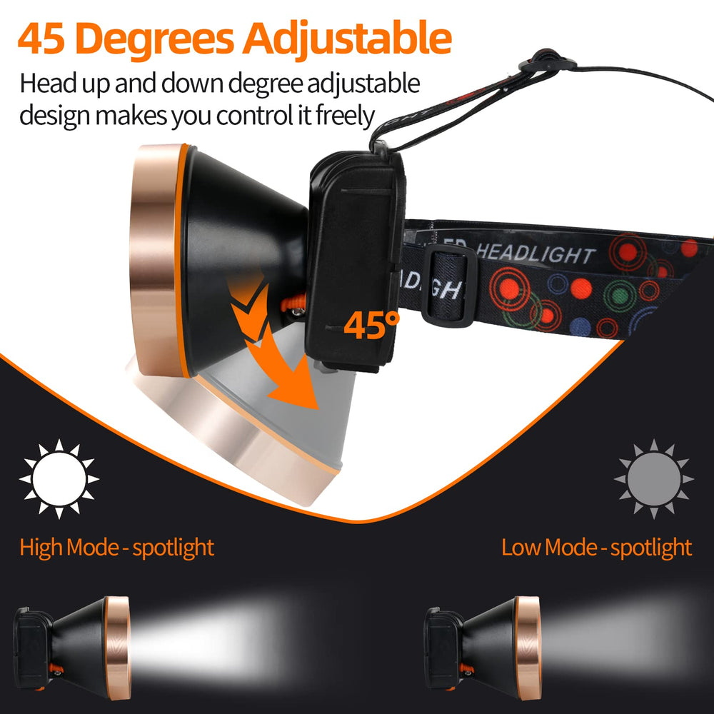 Hunting Friends headlamp low mode beam for extended battery life
