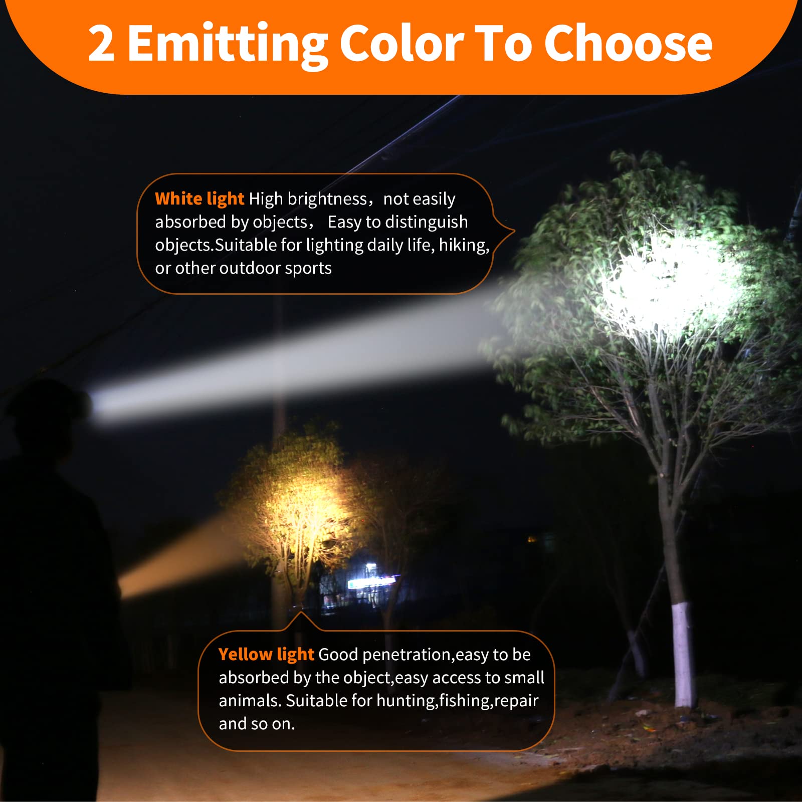 Hunting Friends yellow light mode for hunting and fishing tasks