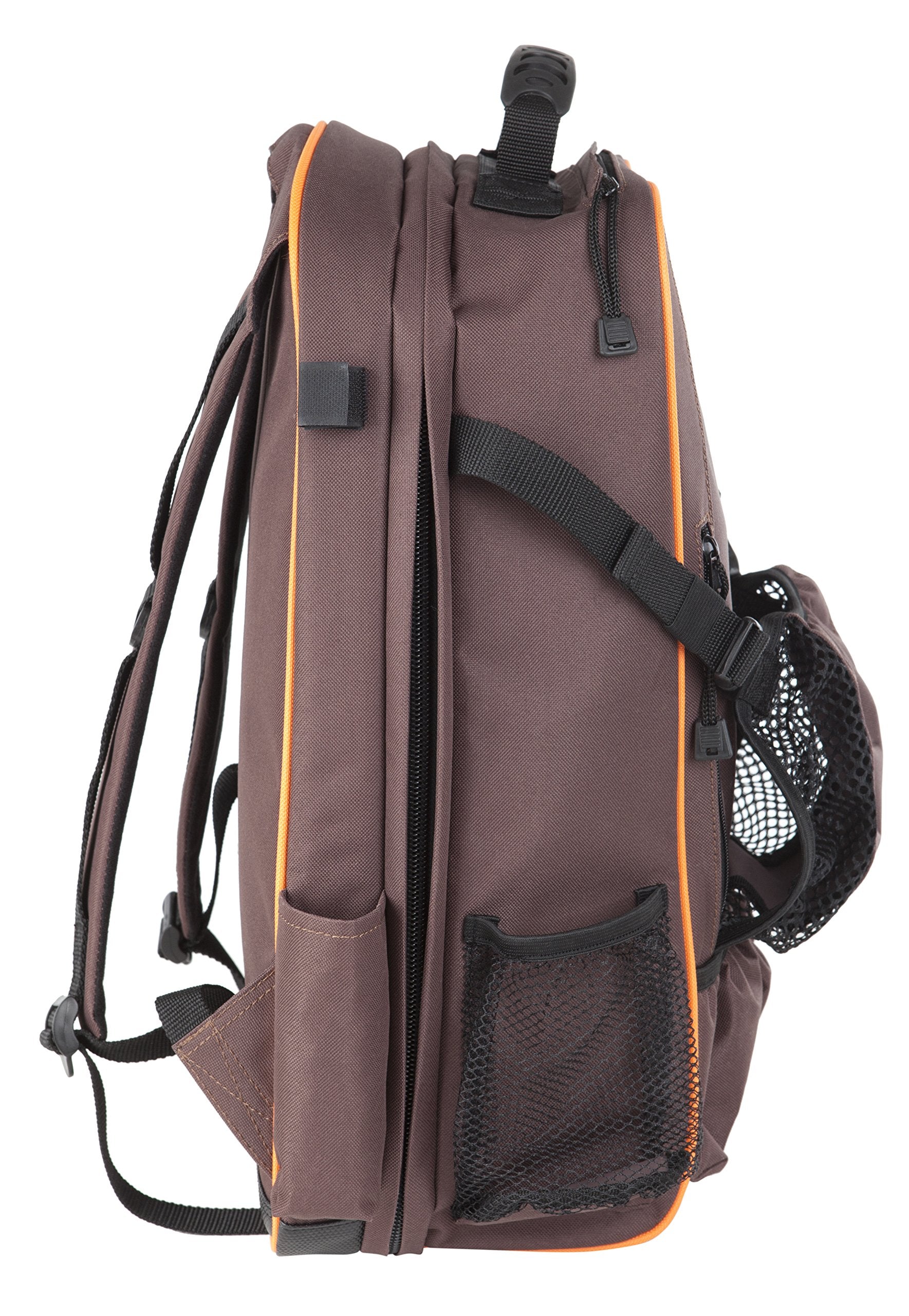 Huntley Equestrian Deluxe Backpack glove storage keeps small items tidy.