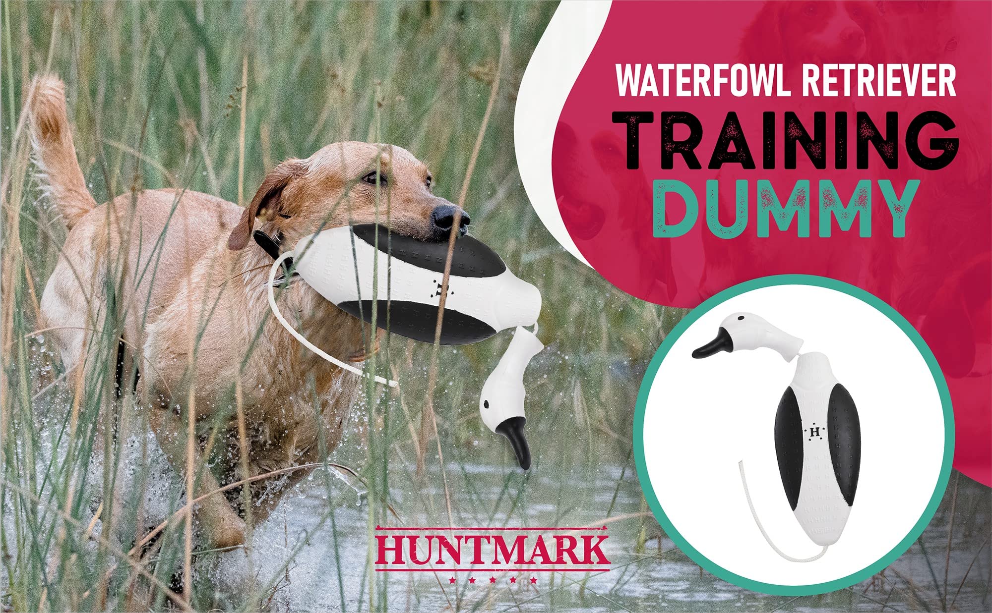 HUNTMARK blue-yellow contrast aids tracking in water and on land