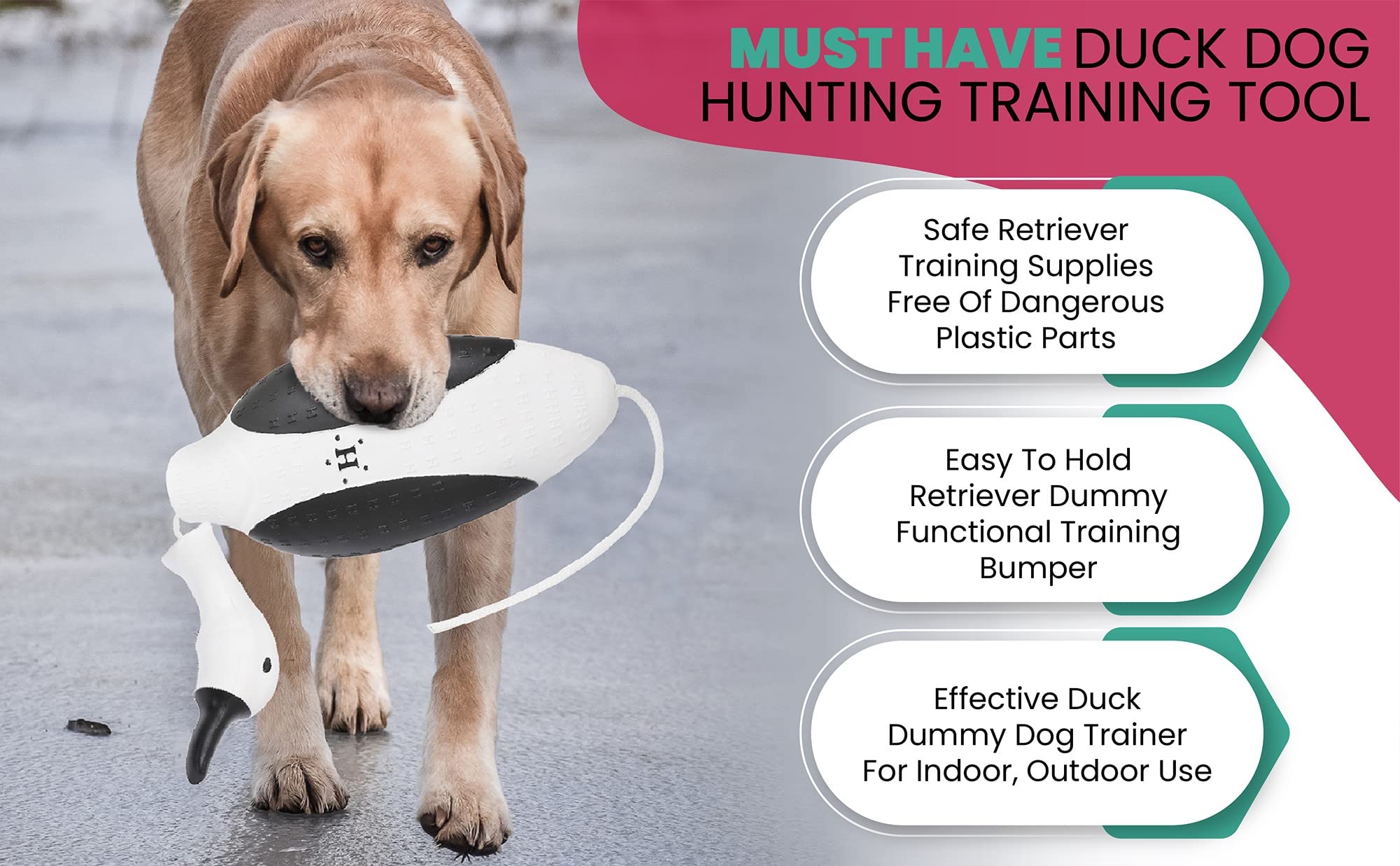 HUNTMARK dummy head includes throwing-handled design for versatile throws