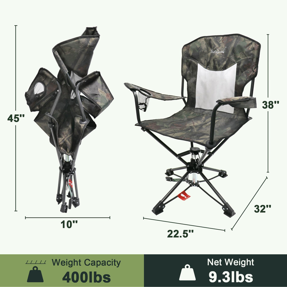 HUNTPAL swivel chair rotary locking demonstrates stable tracking in the blind