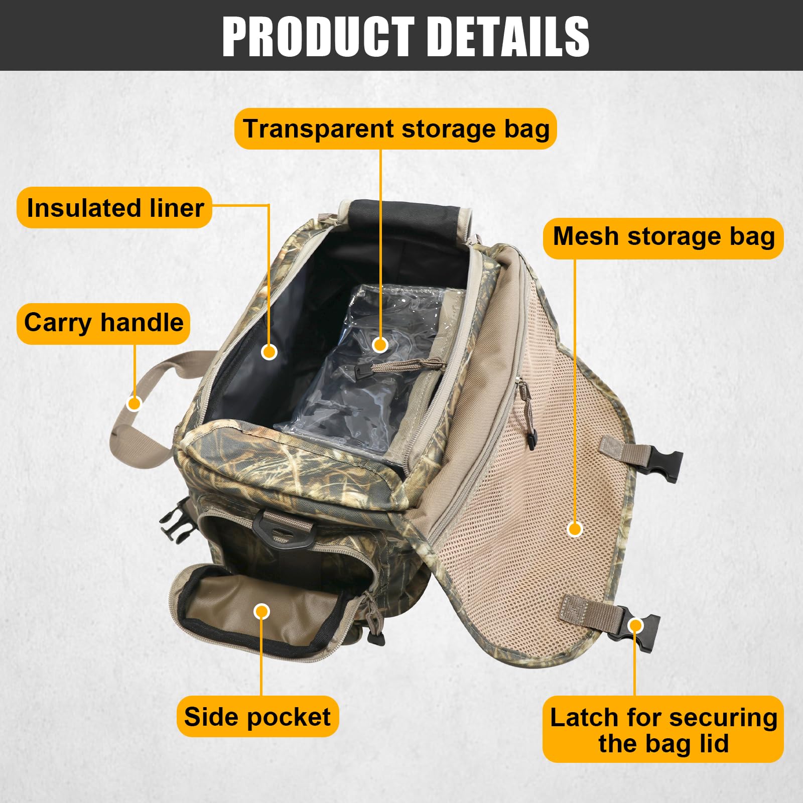 HUNTPAL transparent waterproof phone pouch keeps device dry and accessible.