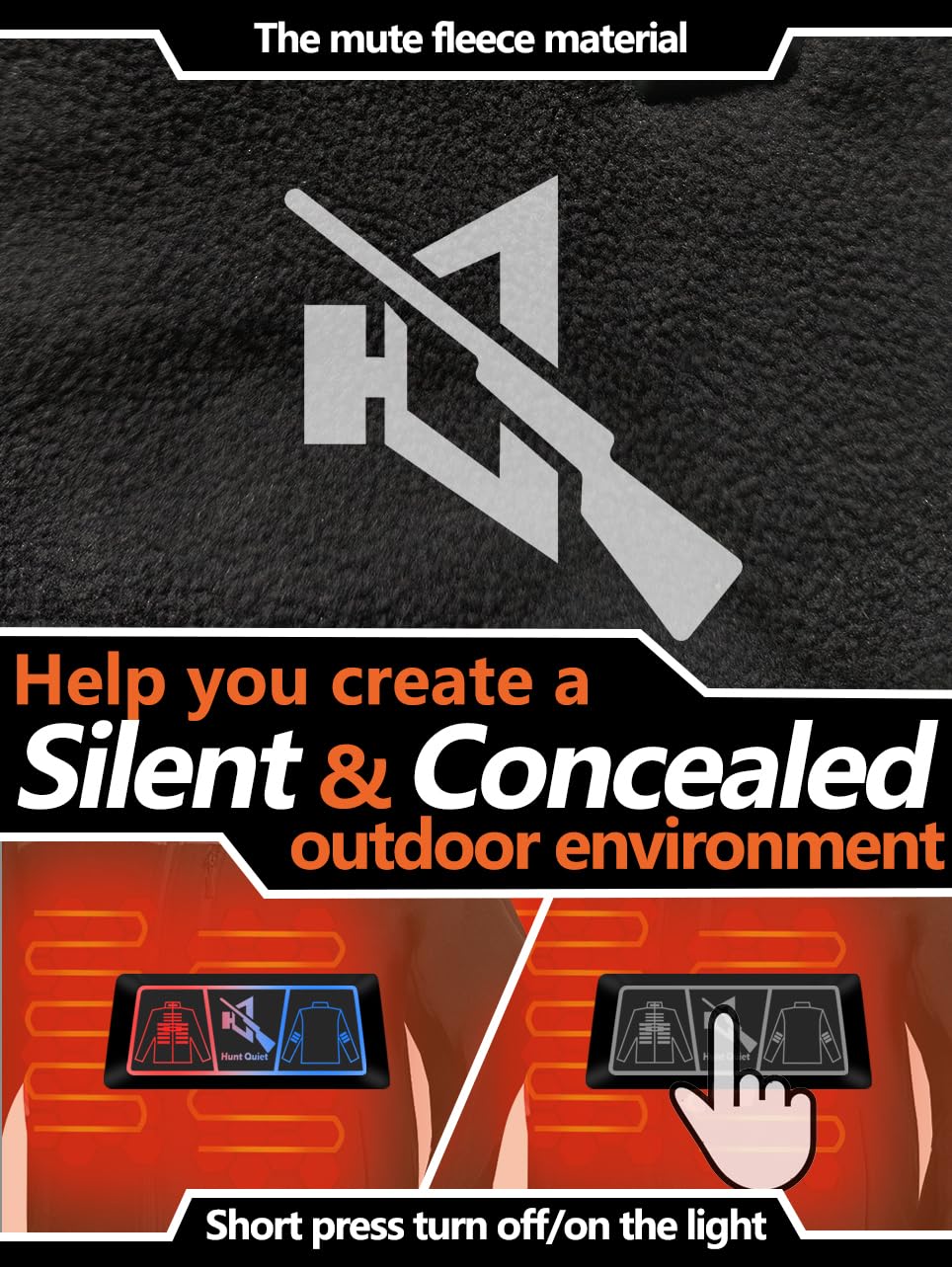 Hunt Quiet power bank in use powers jacket and charges devices.