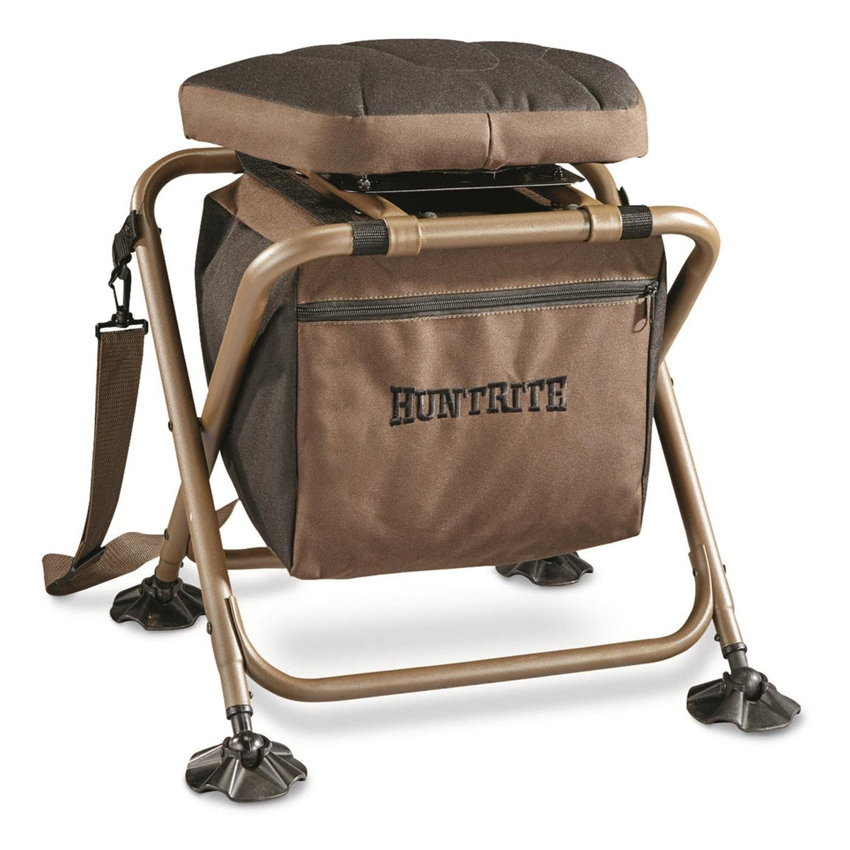 Huntrite 360 swivel hunting blind chair with silent rotation for quick aiming