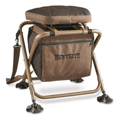 Huntrite 360 swivel hunting blind chair with silent rotation for quick aiming