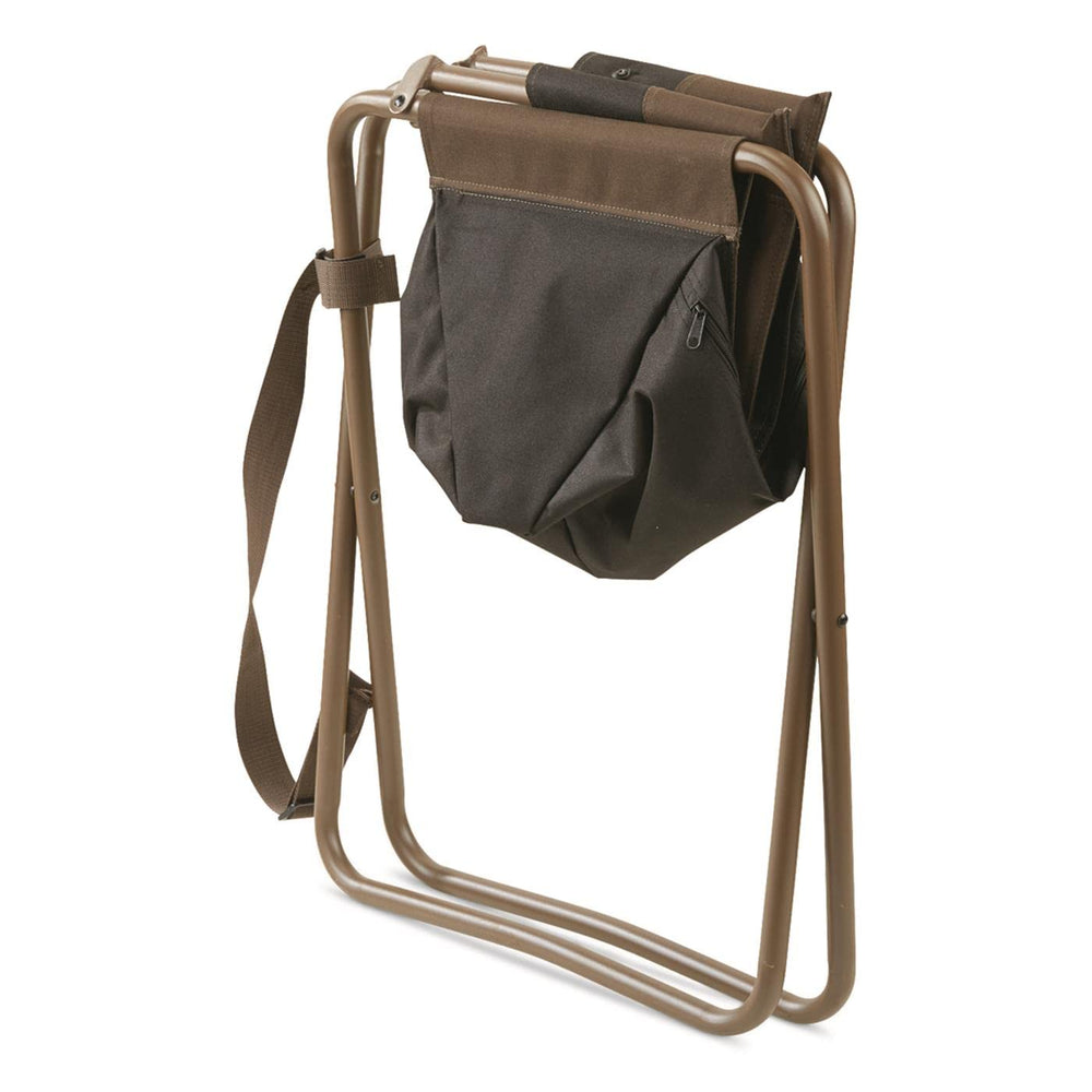 HUNTRITE Legend ground-blind use provides stable seating on uneven terrain.