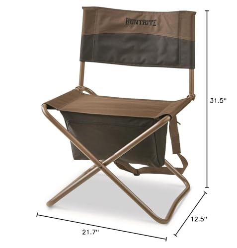 HUNTRITE Legend ultralight chair weighs seven pounds for easy carrying.