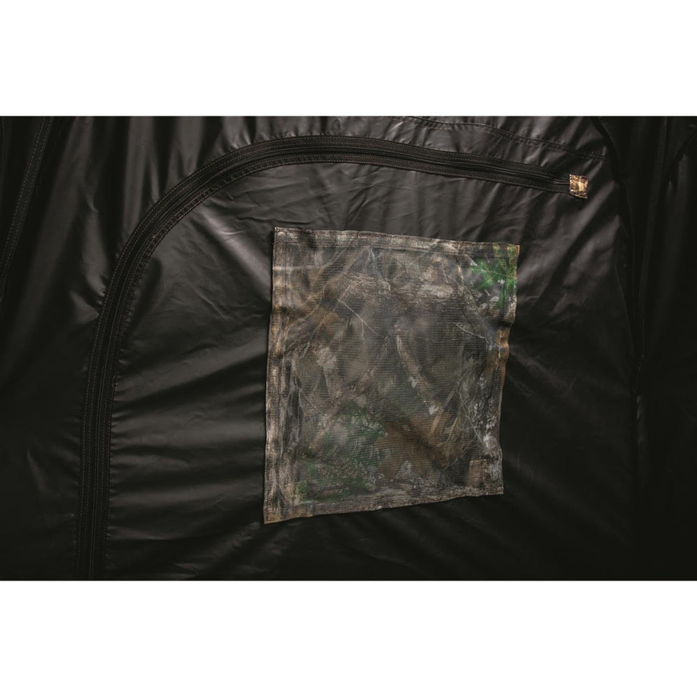 HUNTRITE Super Magnum two-person ground blind suitable for deer and turkey hunts