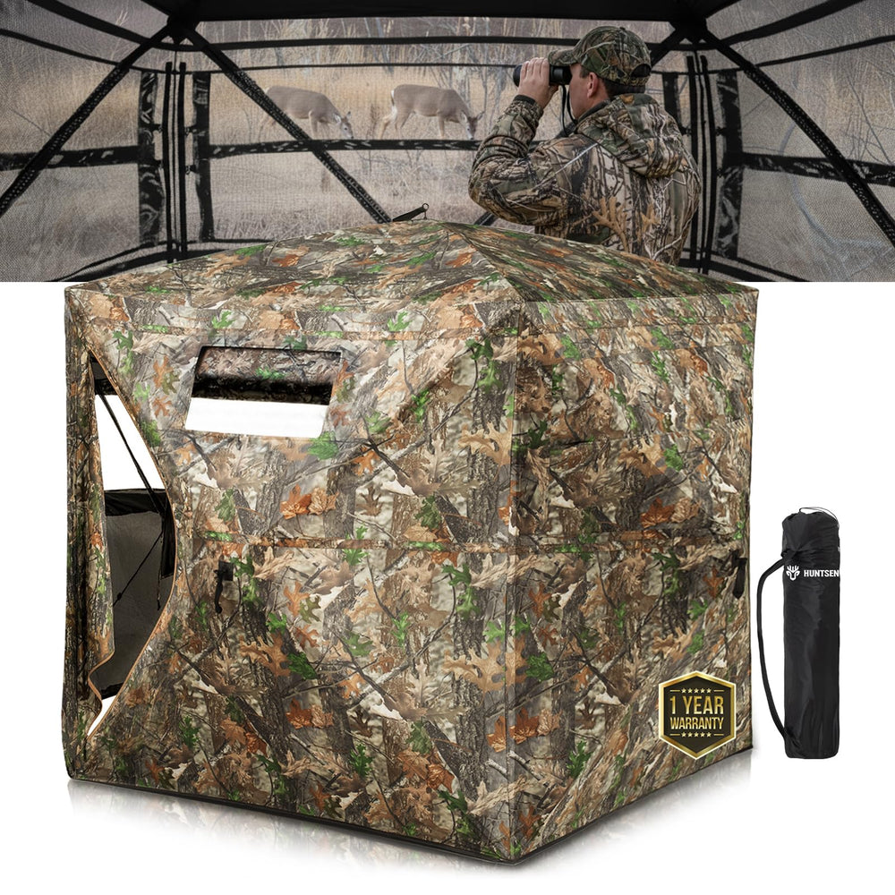 HUNTSEN Hunting Blind 270° see-through panels for wide field visibility