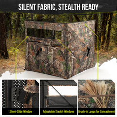 HUNTSEN blind side view shows discreet visibility for stealthy shot opportunities