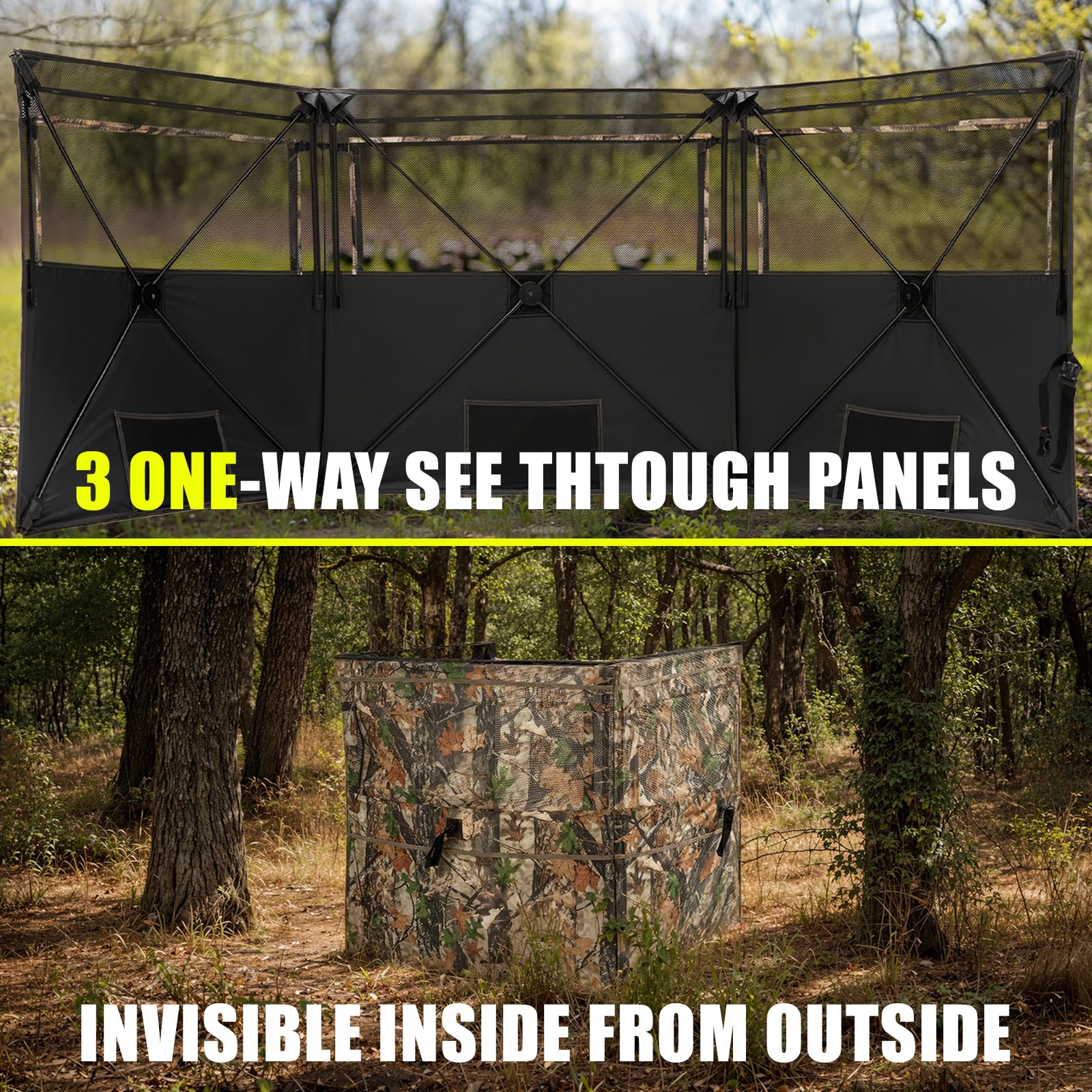 HUNTSEN camouflage pattern with vegetation loops enhances concealment
