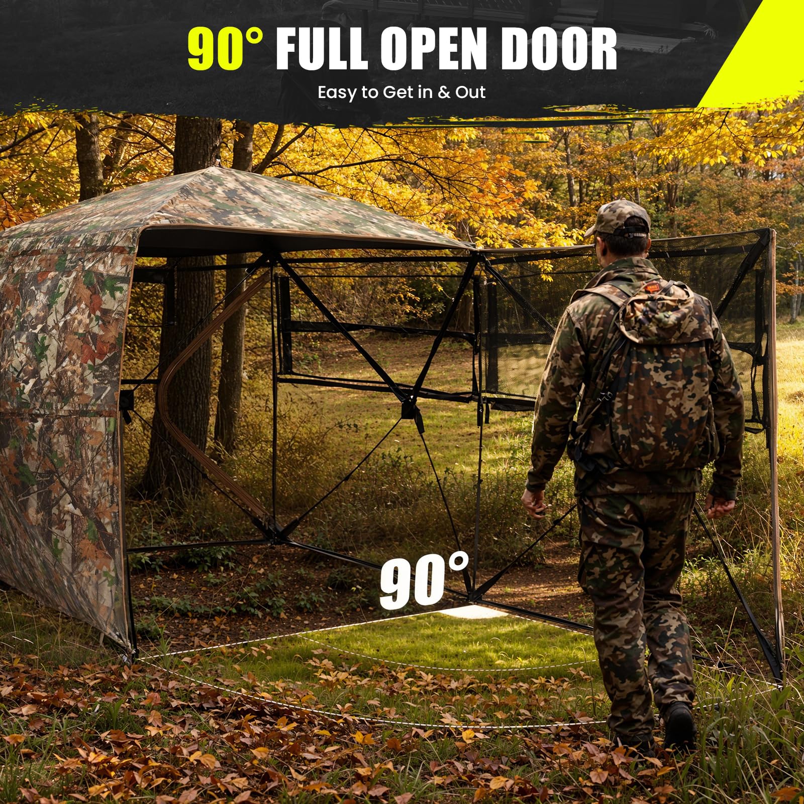 HUNTSEN dual-door design allows quiet entry and exit.