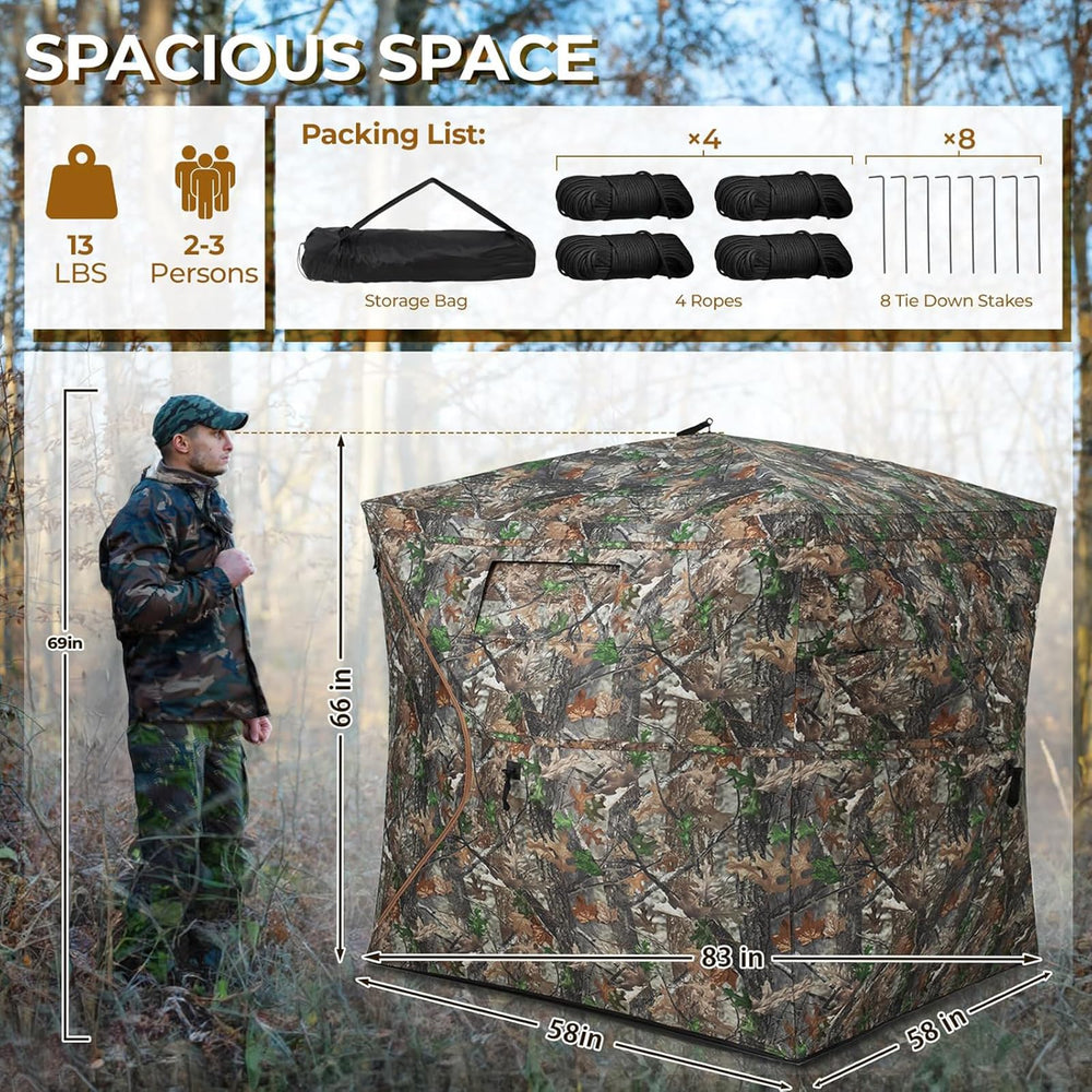 HUNTSEN durable polyester fabric withstands rain and wind in the field