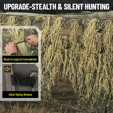 HUNTSEN hunting blind silent windows enable stealthy adjustments
