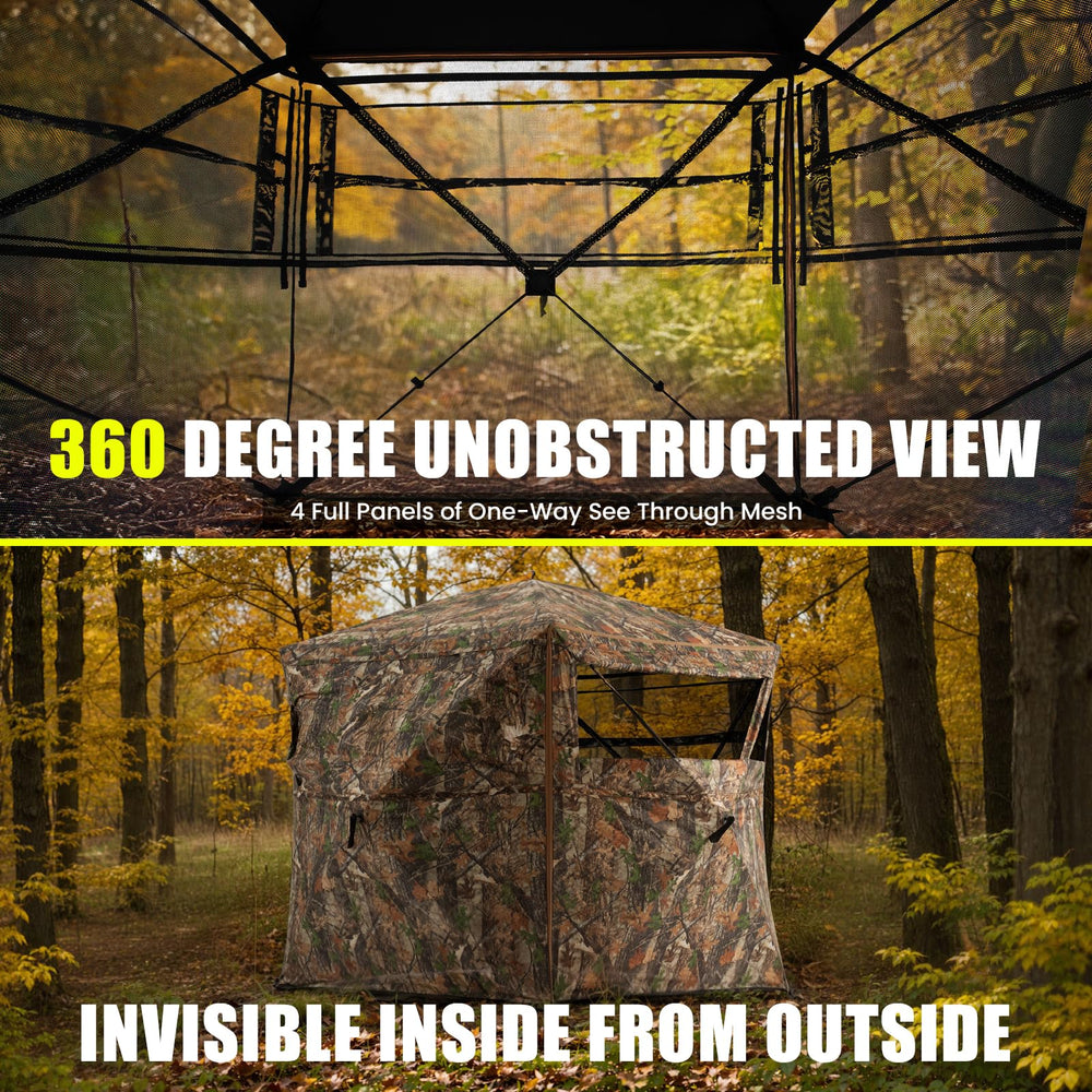 HUNTSEN see-through windows blend with surroundings for natural observation.