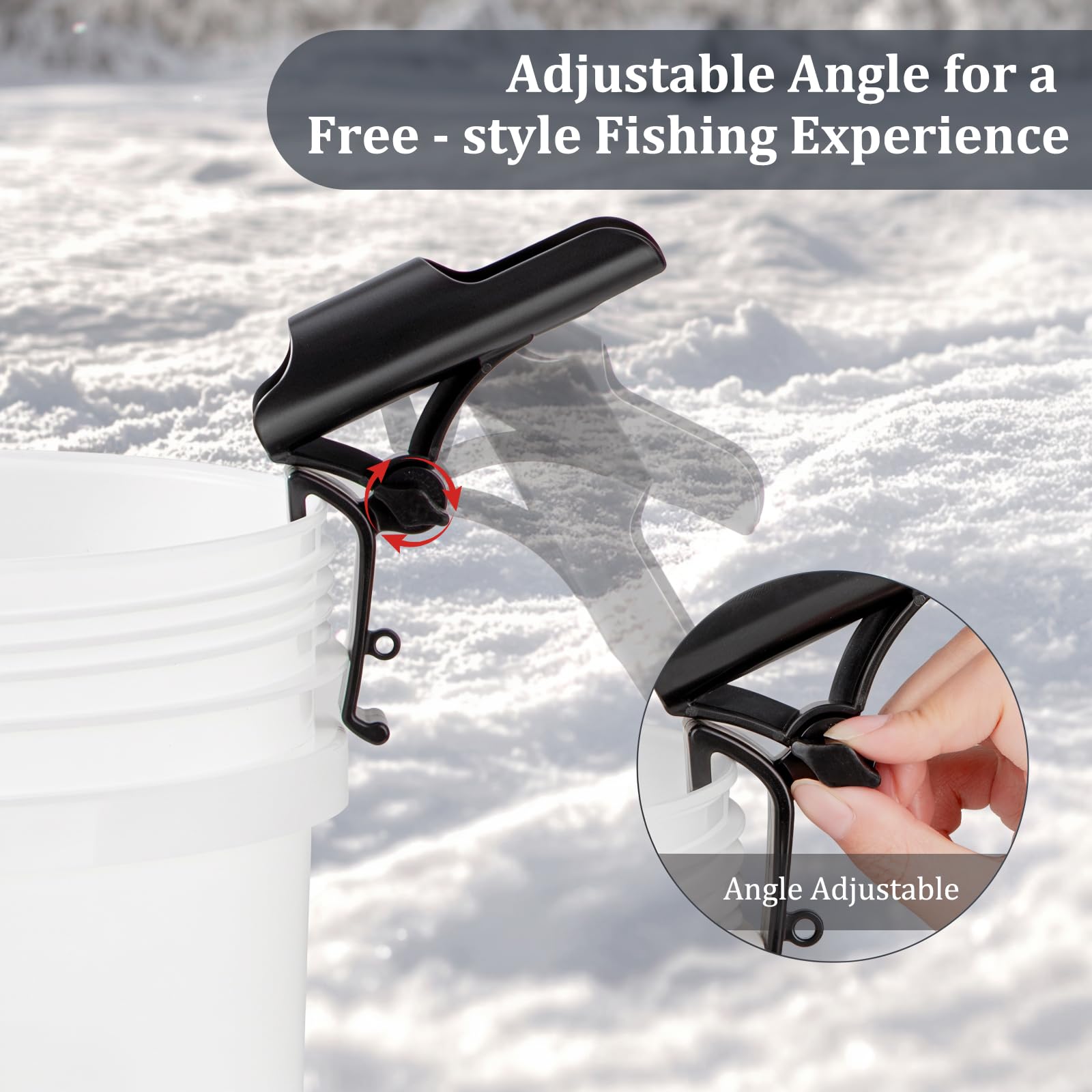 Adjustable 4-inch angle for precise rod positioning.