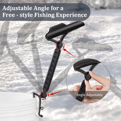 Huntury foldable ice fishing rod holder collapsed for compact storage