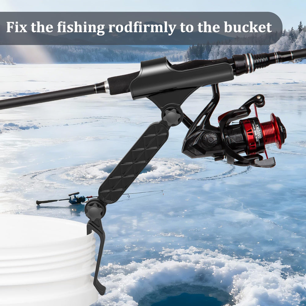 Huntury ice fishing rod holder foldable design for easy stow-and-go setups.