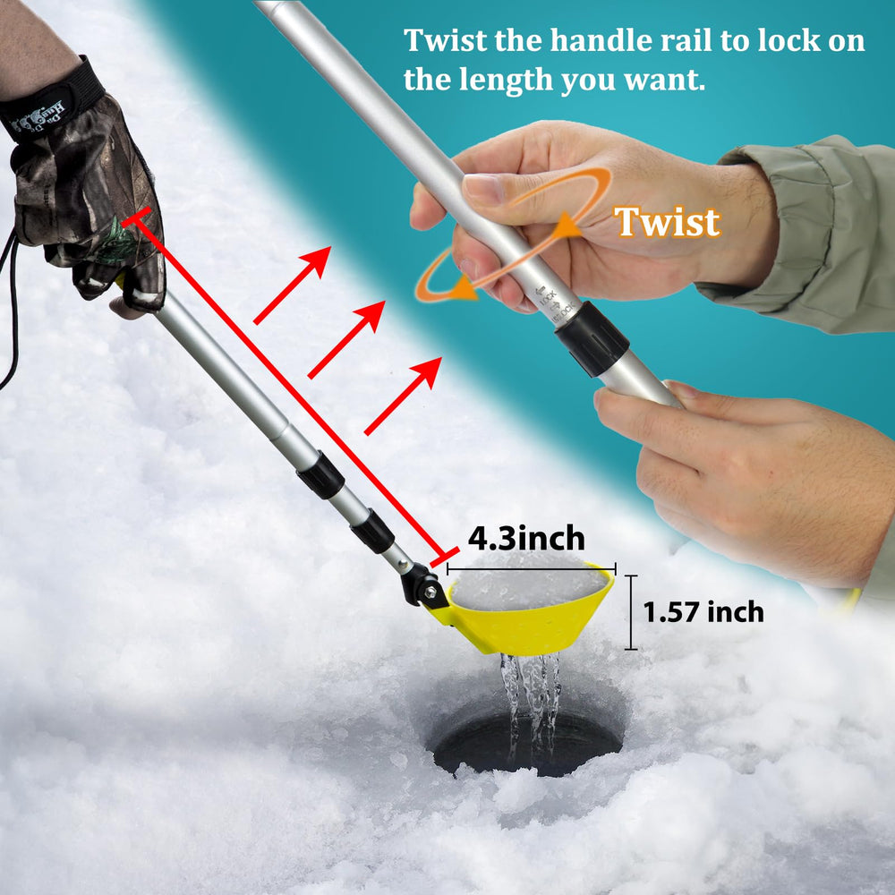 Huntury pack of 2 ice scoop skimmer provides value for two anglers.