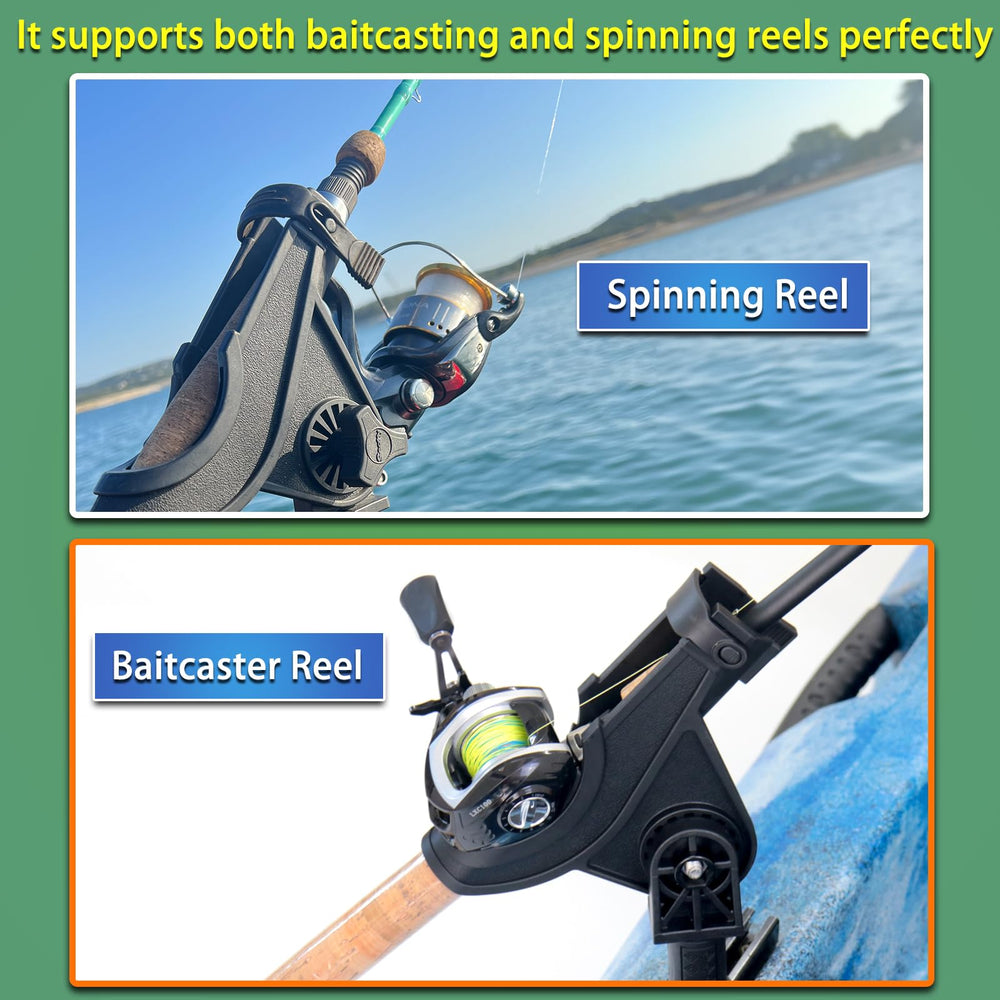 Huntury rubber strap-securement prevents rods from slipping on rough waters