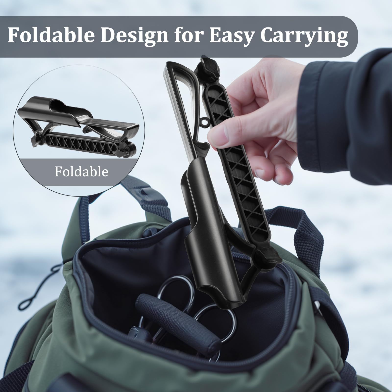Huntury wide rod compatibility supports different fishing styles on ice