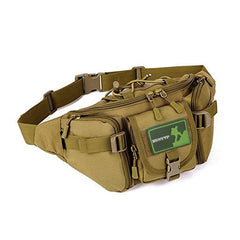 Huntvp Military Fanny Pack front view demonstrates compact organization for outdoor adventures.