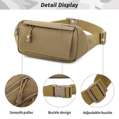 Huntvp Tactical Fanny Pack adjustable strap for secure all-day wear.