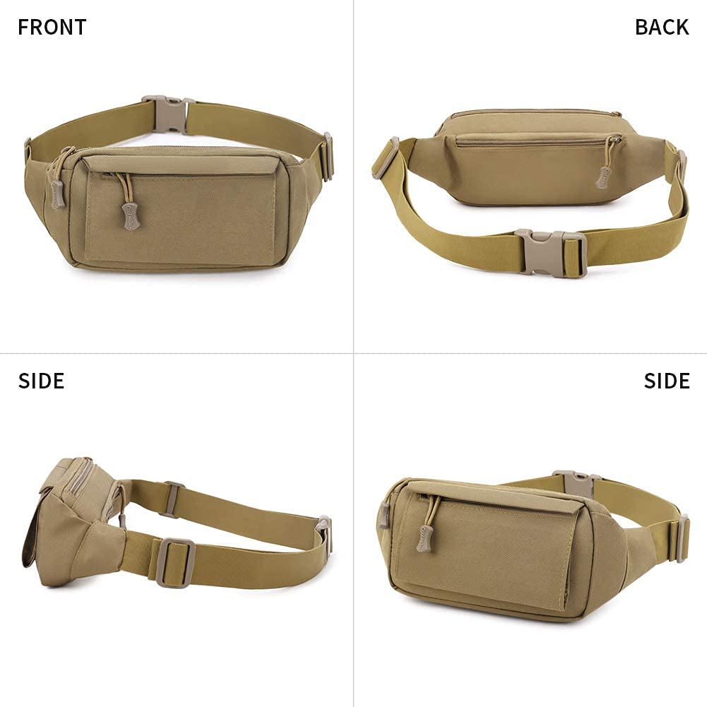 Huntvp Tactical Fanny Pack interior with three pockets for essentials.